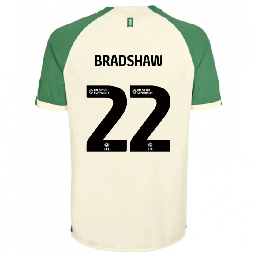 Danxen Kvinnor Zak Bradshaw #22 Off-White Grön Bortatröja Matchtröjor 2025/26 Tröjor T-Tröja