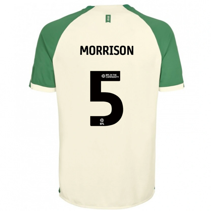 Danxen Kvinnor Michael Morrison #5 Off-White Grön Bortatröja Matchtröjor 2025/26 Tröjor T-Tröja