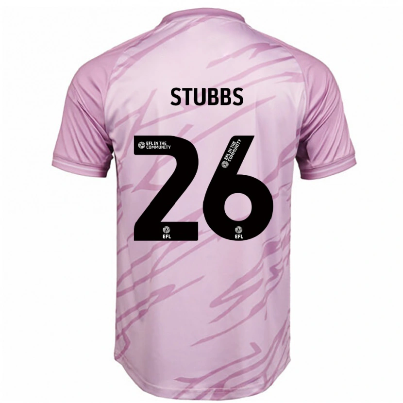 Danxen Kvinnor Sam Stubbs #26 Rosa Svart Bortatröja Matchtröjor 2025/26 Tröjor T-Tröja