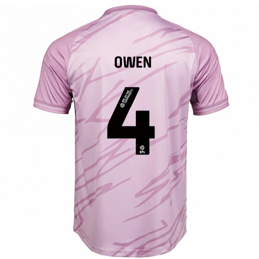 Danxen Kvinnor Vikki Owen #4 Rosa Svart Bortatröja Matchtröjor 2025/26 Tröjor T-Tröja