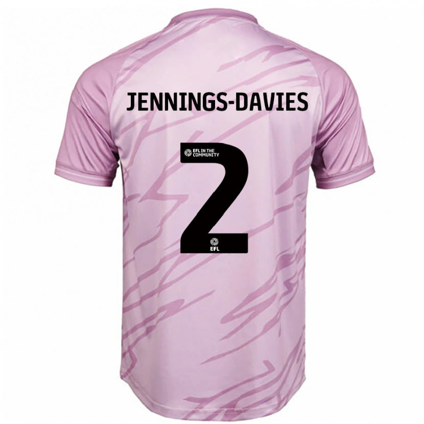 Danxen Kvinnor Emily-Grace Jennings-Davies #2 Rosa Svart Bortatröja Matchtröjor 2025/26 Tröjor T-Tröja
