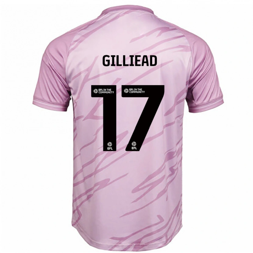 Danxen Kvinnor Alex Gilliead #17 Rosa Svart Bortatröja Matchtröjor 2025/26 Tröjor T-Tröja
