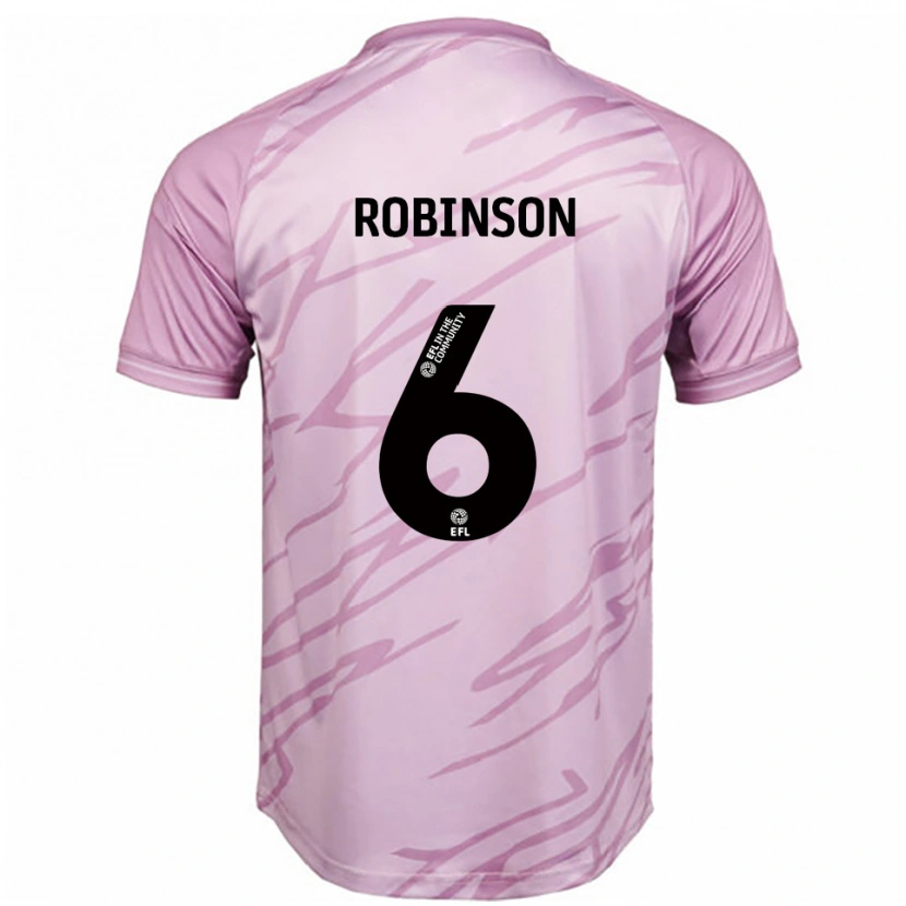 Danxen Kvinnor Alicia Robinson #6 Rosa Svart Bortatröja Matchtröjor 2025/26 Tröjor T-Tröja