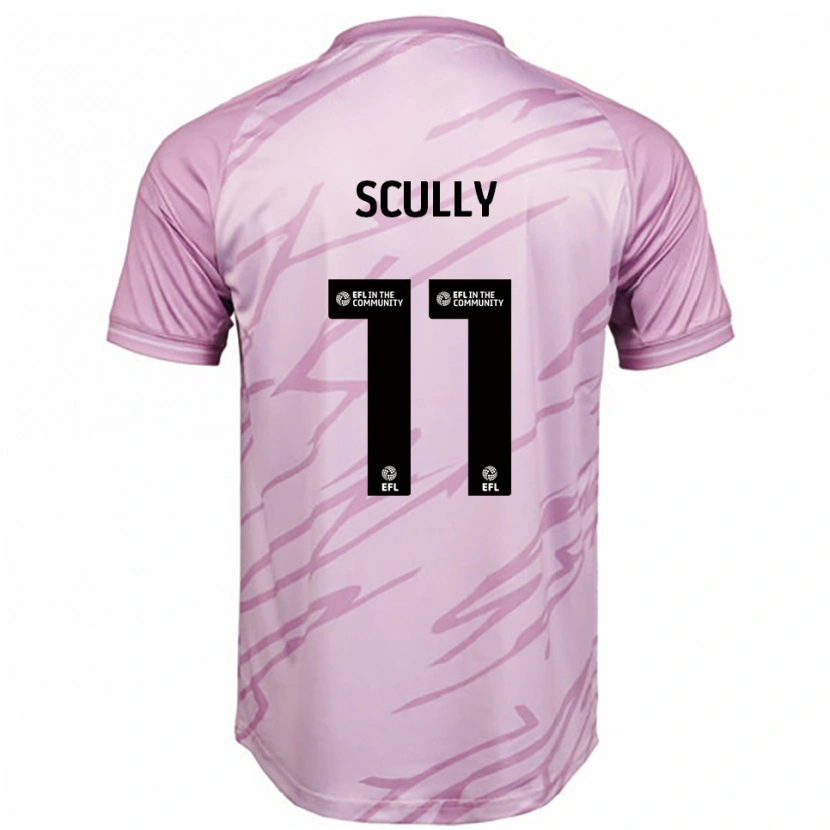 Danxen Kvinnor Anthony Scully #11 Rosa Svart Bortatröja Matchtröjor 2025/26 Tröjor T-Tröja