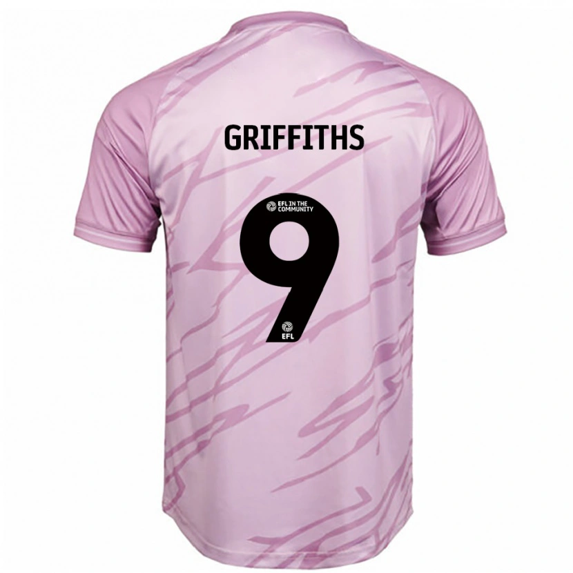 Danxen Kvinnor Zoe Griffiths #9 Rosa Svart Bortatröja Matchtröjor 2025/26 Tröjor T-Tröja
