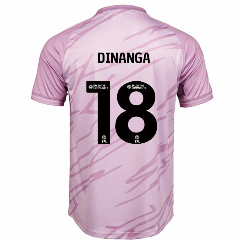 Danxen Kvinnor Ricardo Dinanga #18 Rosa Svart Bortatröja Matchtröjor 2025/26 Tröjor T-Tröja