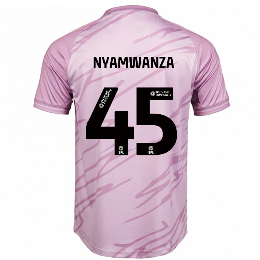Danxen Kvinnor Simba Nyamwanza #45 Rosa Svart Bortatröja Matchtröjor 2025/26 Tröjor T-Tröja