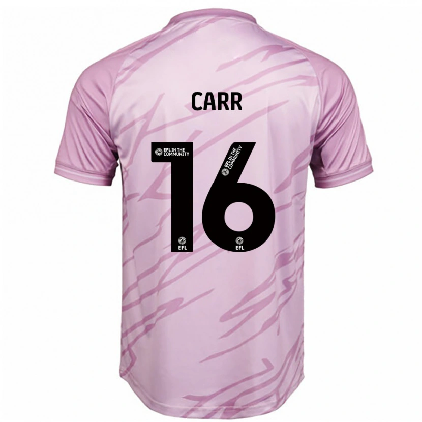 Danxen Kvinnor Jeorgia Carr #16 Rosa Svart Bortatröja Matchtröjor 2025/26 Tröjor T-Tröja