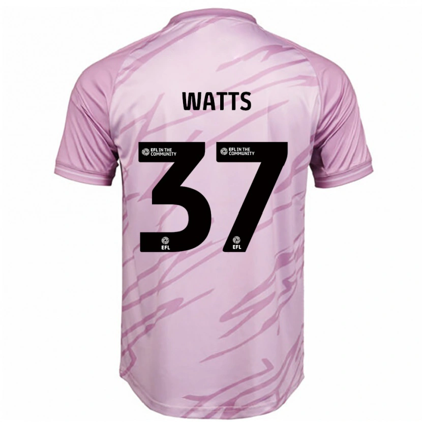 Danxen Kvinnor Harvey Watts #37 Rosa Svart Bortatröja Matchtröjor 2025/26 Tröjor T-Tröja