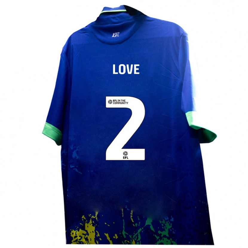 Danxen Kvinnor Donald Love #2 Blått Gult Bortatröja Matchtröjor 2025/26 Tröjor T-Tröja