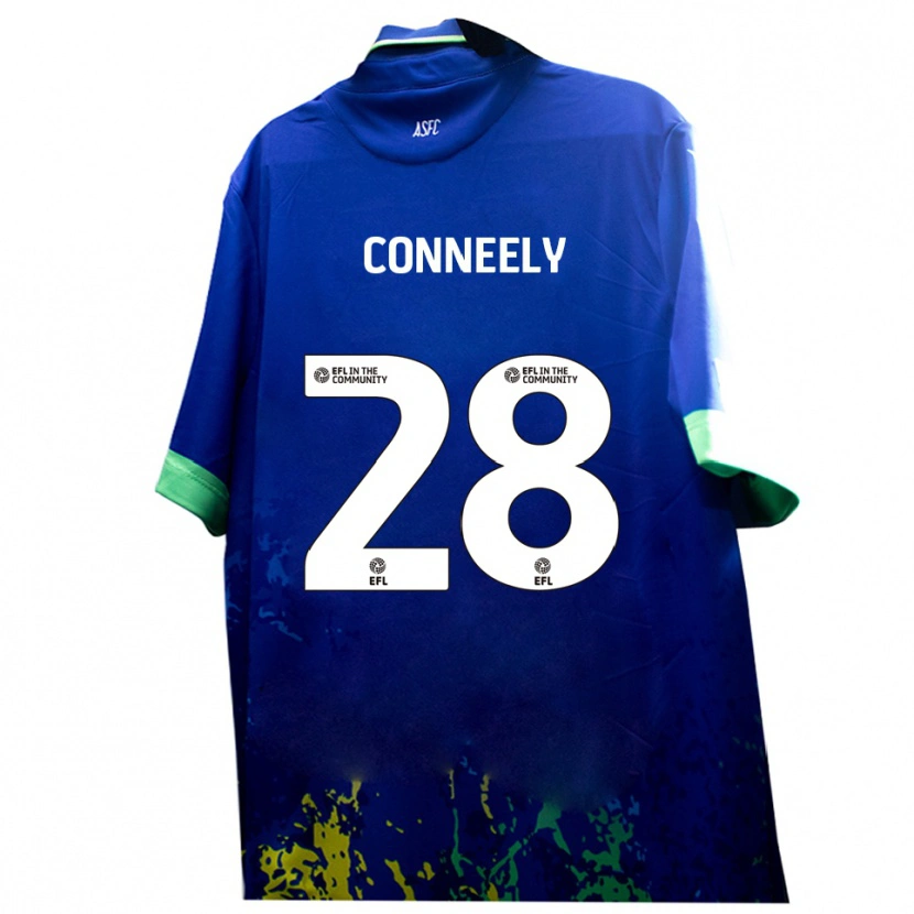 Danxen Kvinnor Seamus Conneely #28 Blått Gult Bortatröja Matchtröjor 2025/26 Tröjor T-Tröja