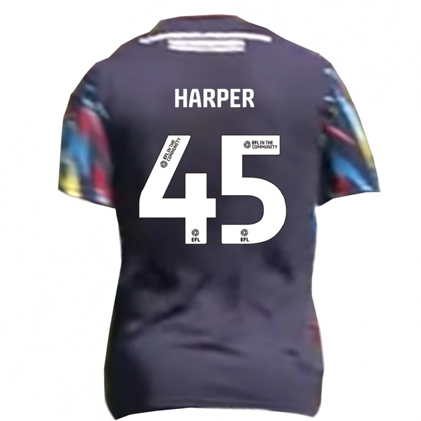 Danxen Kvinnor Rekeem Harper #45 Marin Gul Röd Bortatröja Matchtröjor 2025/26 Tröjor T-Tröja