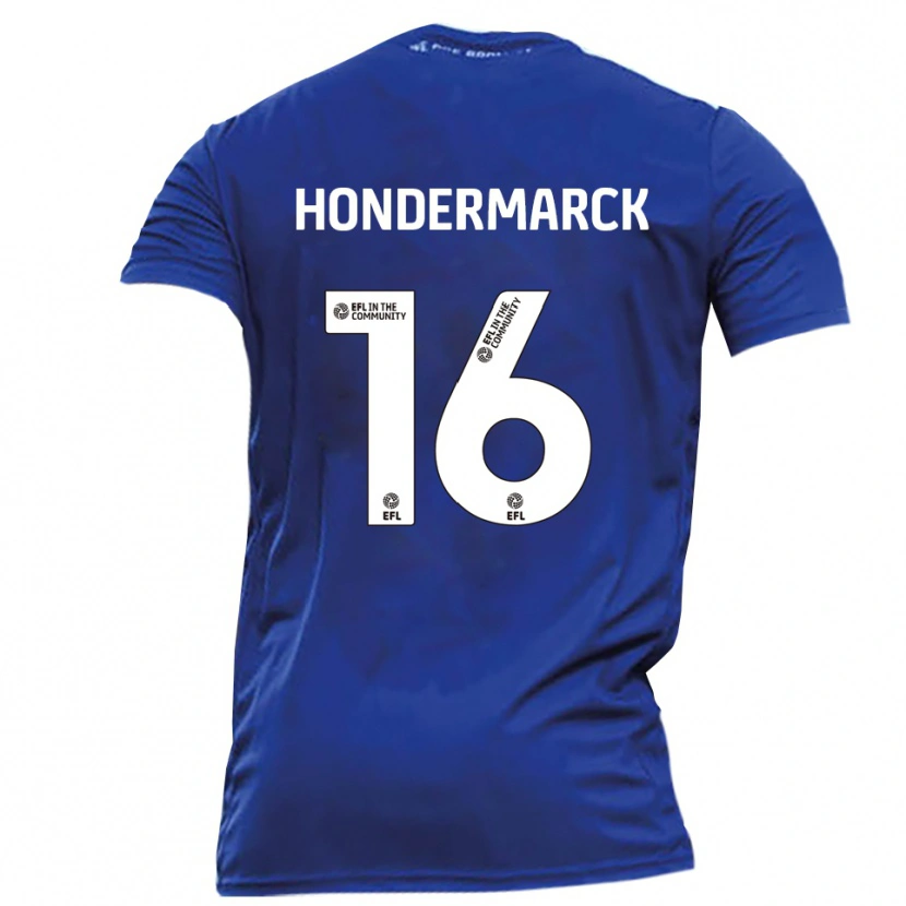 Danxen Kvinnor William Hondermarck #16 Blå Vit Bortatröja Matchtröjor 2025/26 Tröjor T-Tröja