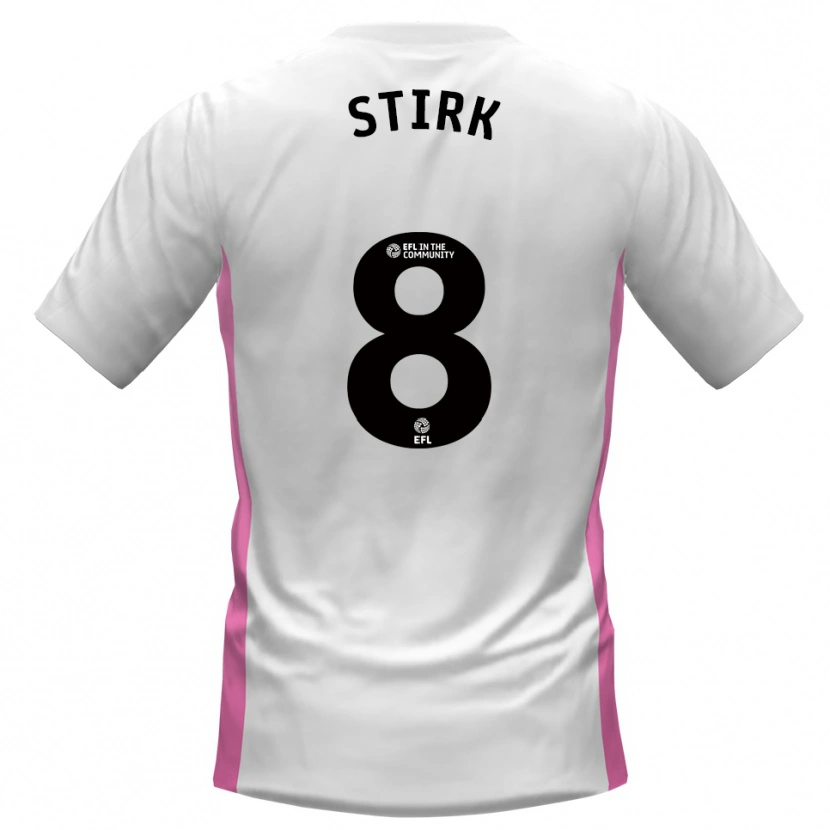 Danxen Kvinnor Ryan Stirk #8 Vit Röd Bortatröja Matchtröjor 2025/26 Tröjor T-Tröja