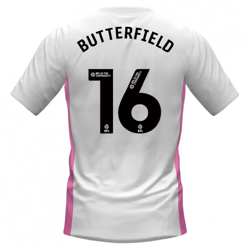 Danxen Kvinnor Luke Butterfield #16 Vit Röd Bortatröja Matchtröjor 2025/26 Tröjor T-Tröja