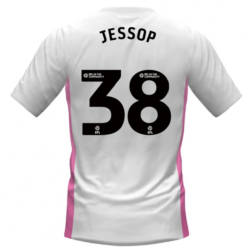 Danxen Kvinnor Liam Jessop #38 Vit Röd Bortatröja Matchtröjor 2025/26 Tröjor T-Tröja