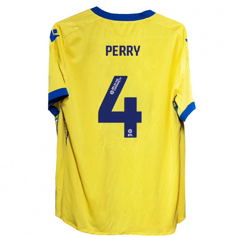 Danxen Kvinnor Ben Perry #4 Gul Blå Bortatröja Matchtröjor 2025/26 Tröjor T-Tröja