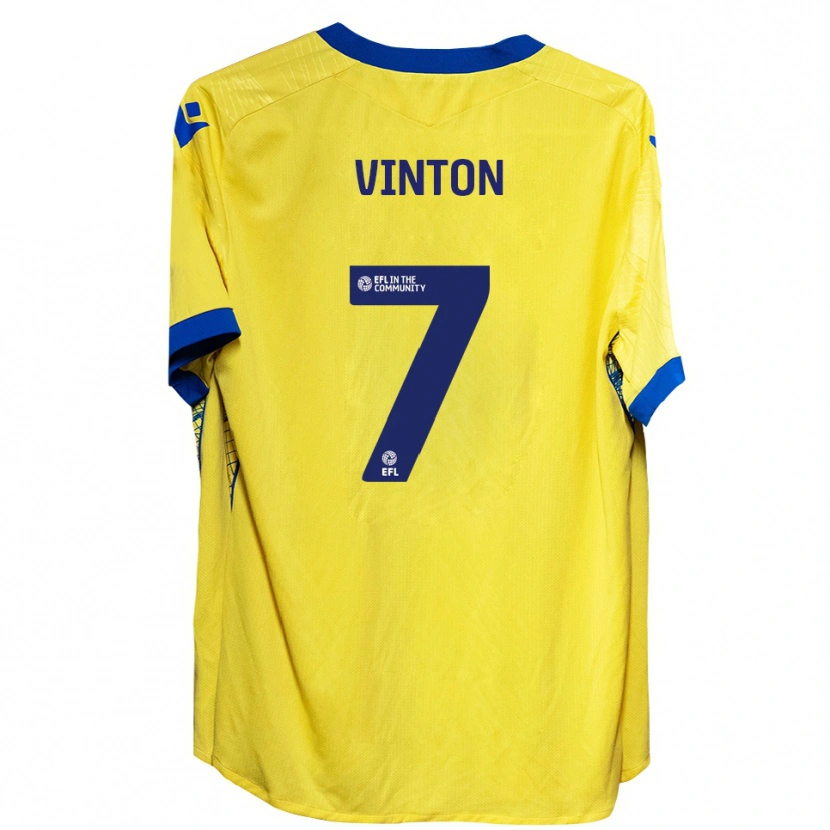 Danxen Kvinnor Ruby Vinton #7 Gul Blå Bortatröja Matchtröjor 2025/26 Tröjor T-Tröja