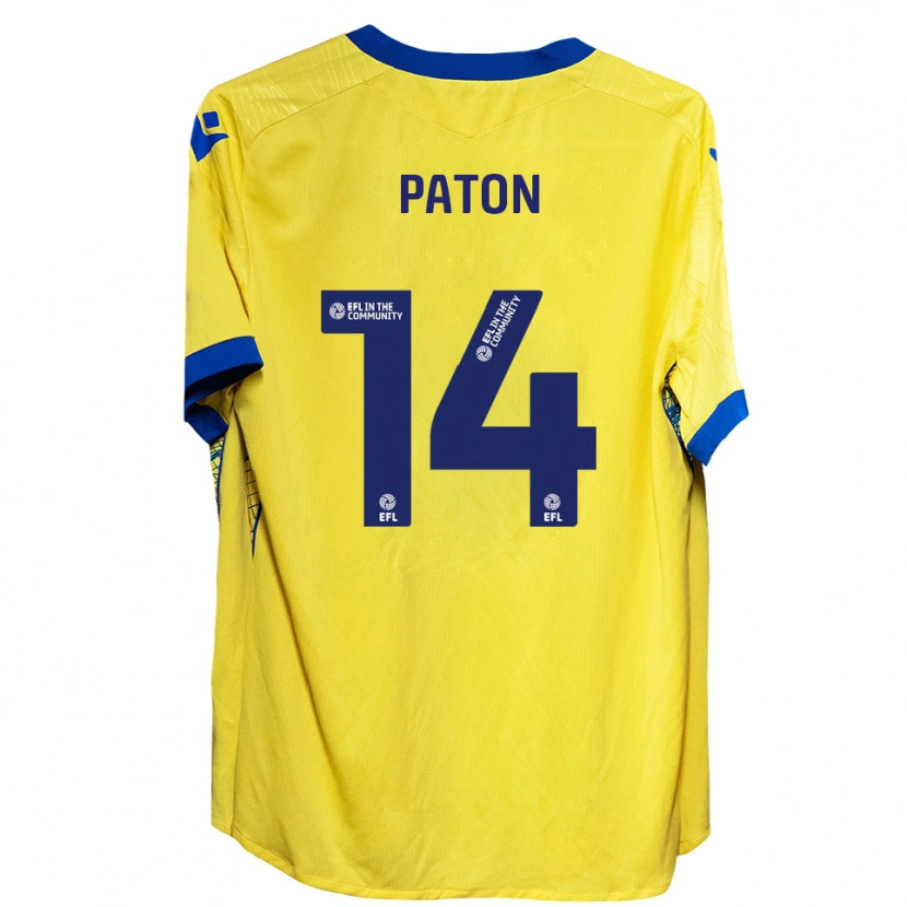 Danxen Kvinnor Karys Paton #14 Gul Blå Bortatröja Matchtröjor 2025/26 Tröjor T-Tröja
