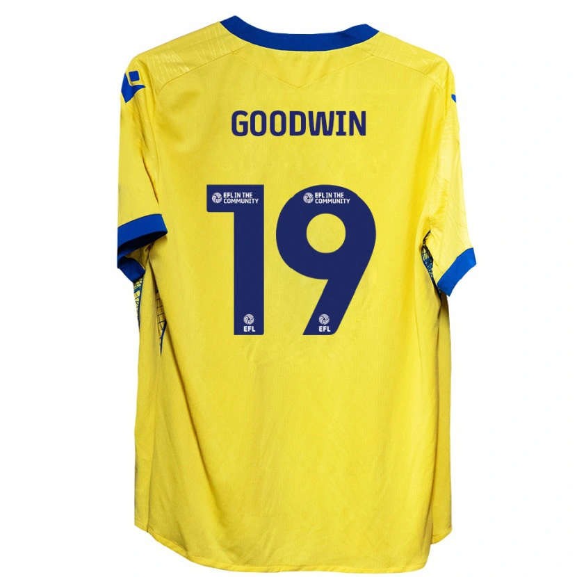 Danxen Kvinnor Will Goodwin #19 Gul Blå Bortatröja Matchtröjor 2025/26 Tröjor T-Tröja