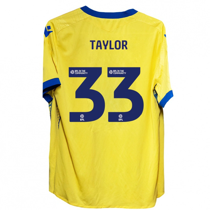 Danxen Kvinnor Lyle Taylor #33 Gul Blå Bortatröja Matchtröjor 2025/26 Tröjor T-Tröja