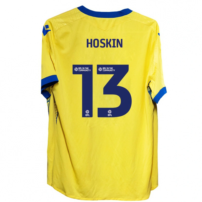 Danxen Kvinnor Owen Hoskin #13 Gul Blå Bortatröja Matchtröjor 2025/26 Tröjor T-Tröja