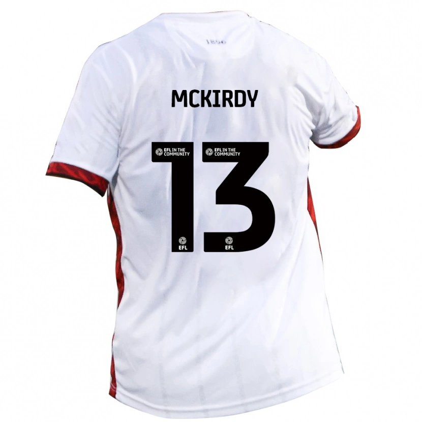 Danxen Kvinnor Harry Mckirdy #13 Vit Röd Svart Bortatröja Matchtröjor 2025/26 Tröjor T-Tröja