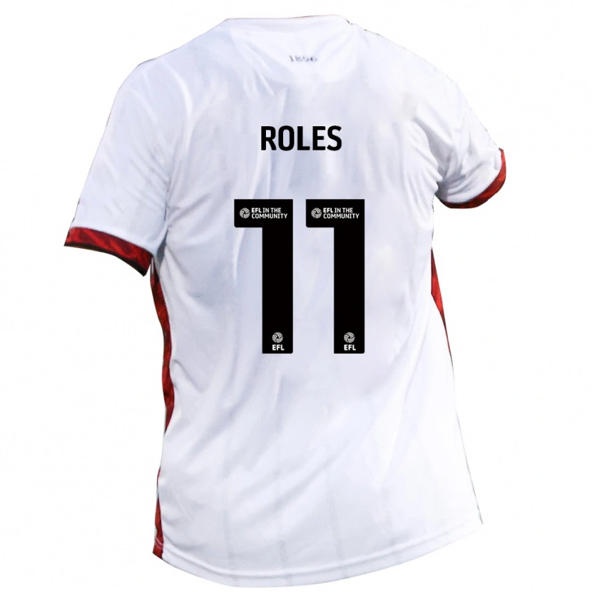 Danxen Kvinnor Jack Roles #11 Vit Röd Svart Bortatröja Matchtröjor 2025/26 Tröjor T-Tröja