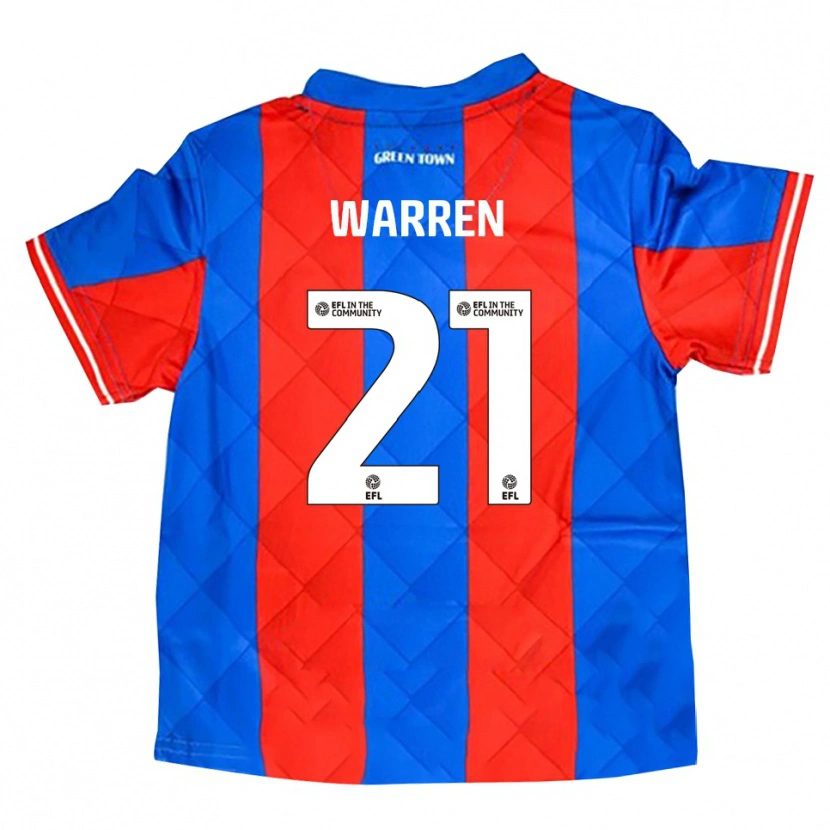 Danxen Kvinnor Tyrell Warren #21 Blå Röd Vit Bortatröja Matchtröjor 2025/26 Tröjor T-Tröja