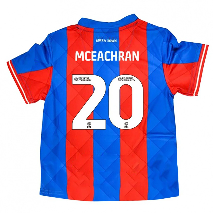 Danxen Kvinnor George Mceachran #20 Blå Röd Vit Bortatröja Matchtröjor 2025/26 Tröjor T-Tröja