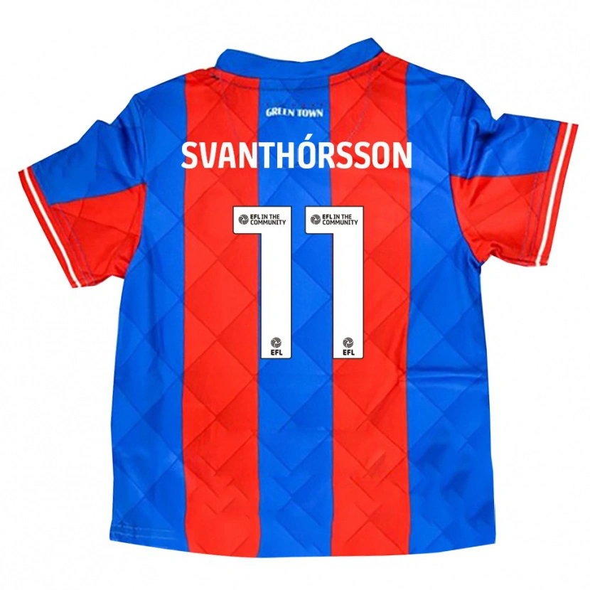 Danxen Kvinnor Jason Dadi Svanthórsson #11 Blå Röd Vit Bortatröja Matchtröjor 2025/26 Tröjor T-Tröja