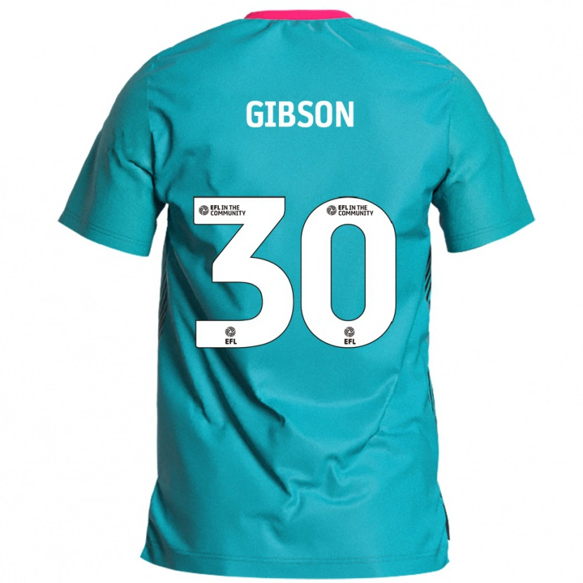 Danxen Kvinnor Liam Gibson #30 Himmelsblå Rosa Bortatröja Matchtröjor 2025/26 Tröjor T-Tröja