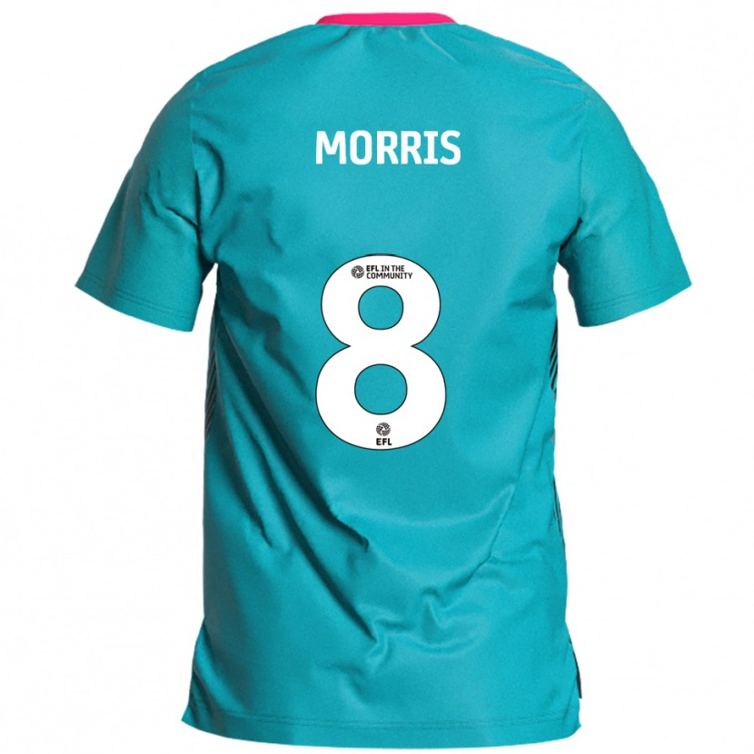 Danxen Kvinnor Bryn Morris #8 Himmelsblå Rosa Bortatröja Matchtröjor 2025/26 Tröjor T-Tröja