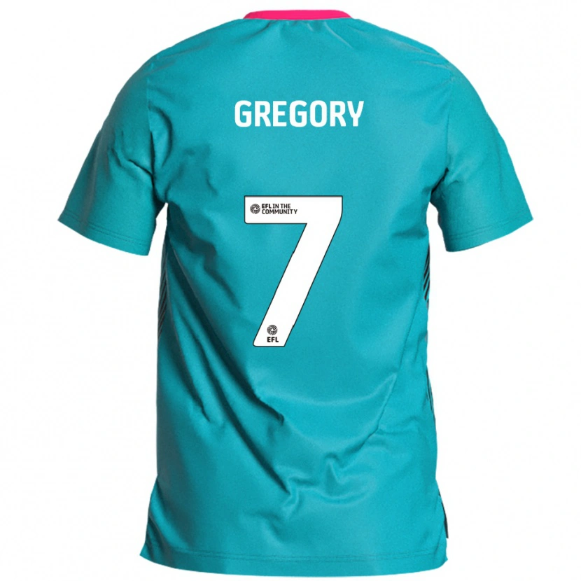 Danxen Kvinnor Chester Gregory #7 Himmelsblå Rosa Bortatröja Matchtröjor 2025/26 Tröjor T-Tröja