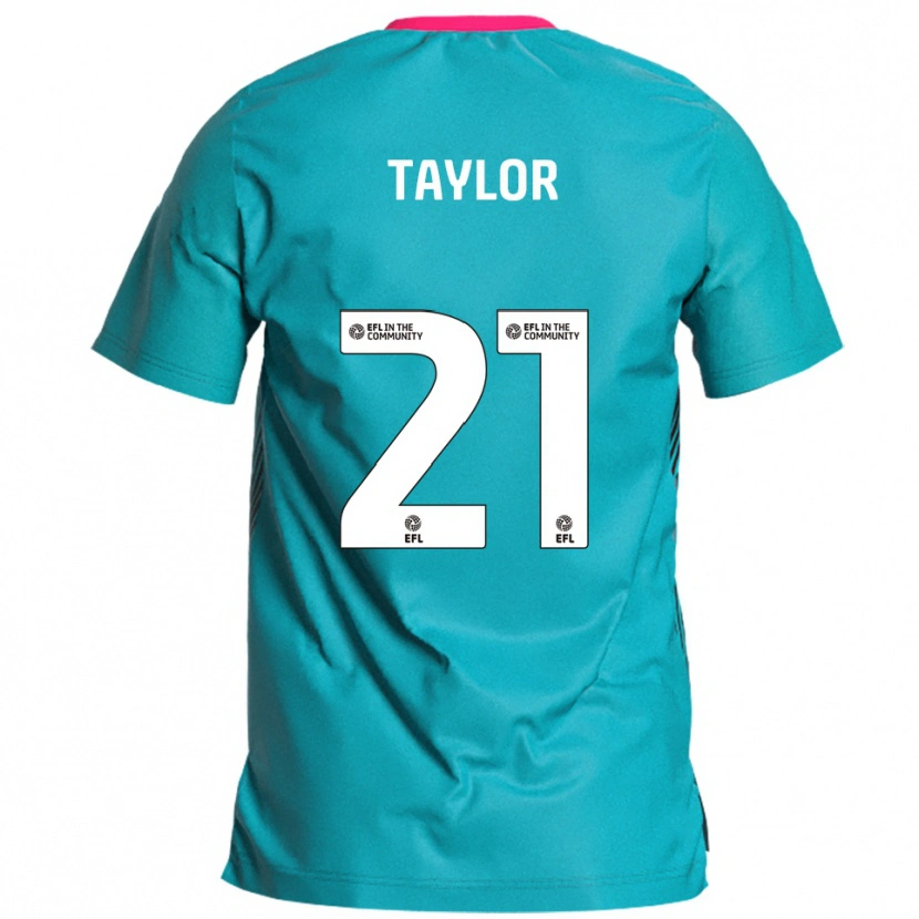 Danxen Kvinnor Ellis Taylor #21 Himmelsblå Rosa Bortatröja Matchtröjor 2025/26 Tröjor T-Tröja