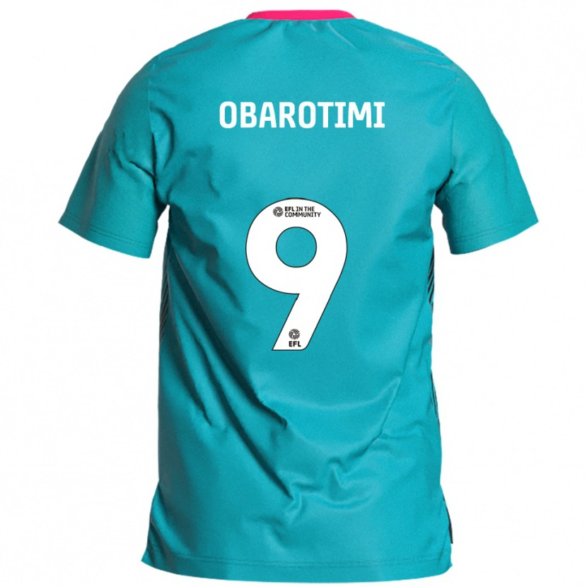 Danxen Kvinnor Jayden Obarotimi #9 Himmelsblå Rosa Bortatröja Matchtröjor 2025/26 Tröjor T-Tröja