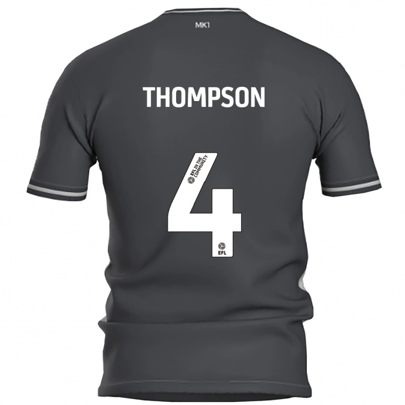 Danxen Kvinnor Nathan Thompson #4 Grå Silver Bortatröja Matchtröjor 2025/26 Tröjor T-Tröja
