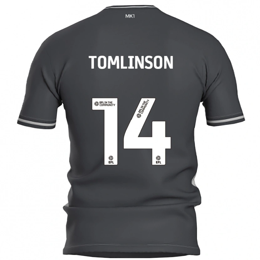 Danxen Kvinnor Joe Tomlinson #14 Grå Silver Bortatröja Matchtröjor 2025/26 Tröjor T-Tröja
