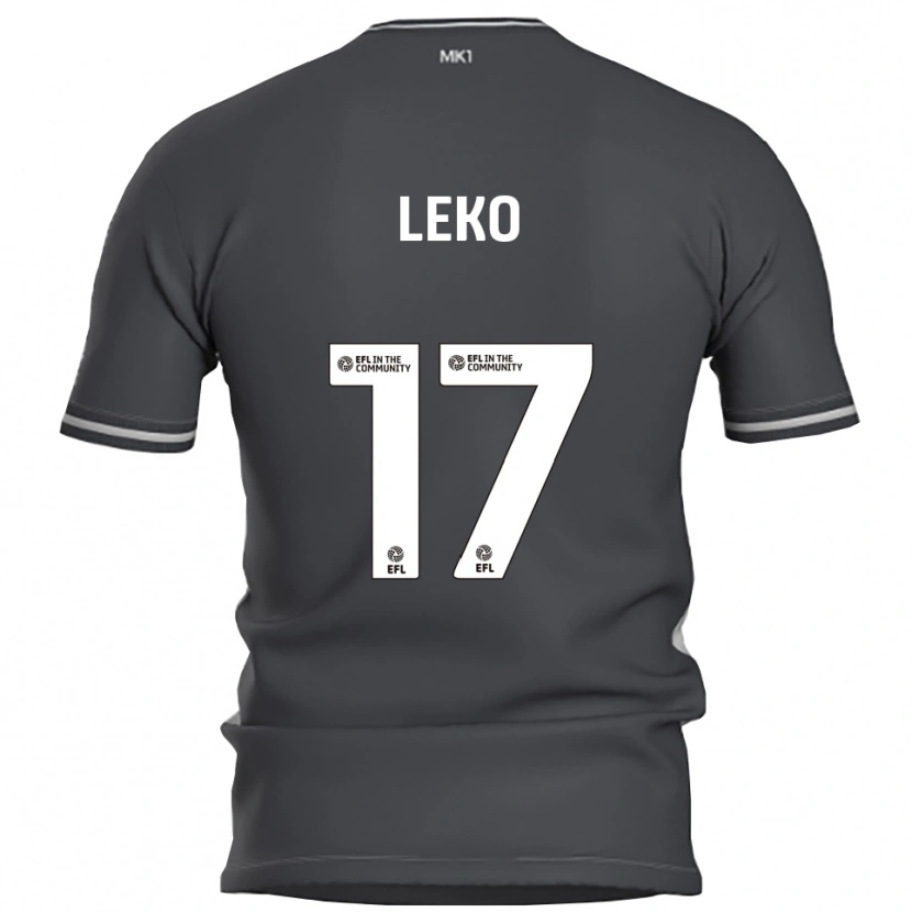 Danxen Kvinnor Jonathan Leko #17 Grå Silver Bortatröja Matchtröjor 2025/26 Tröjor T-Tröja