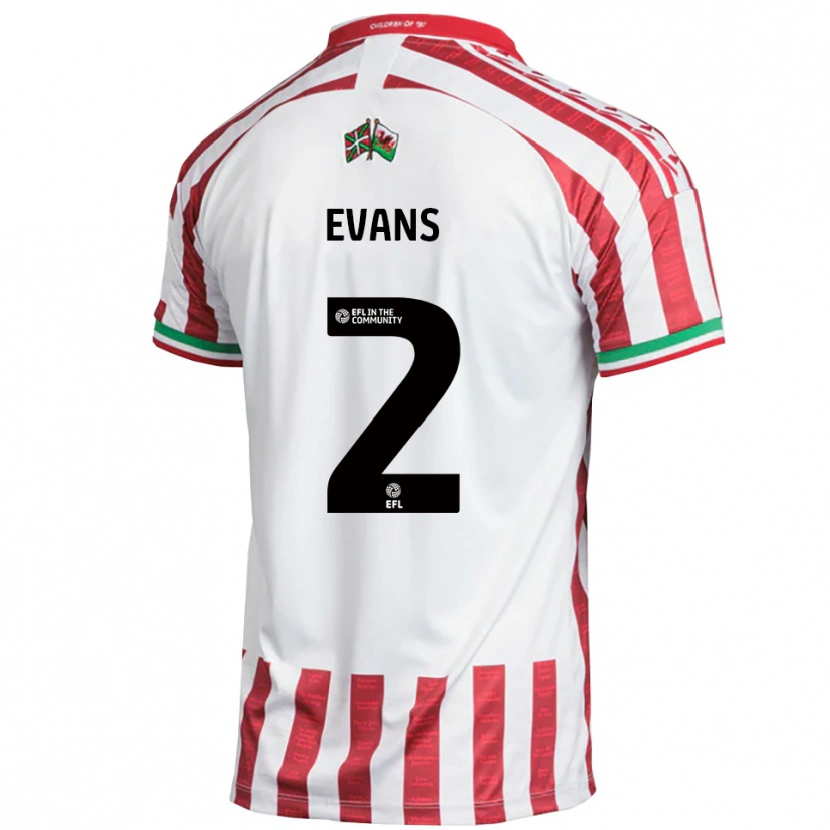 Danxen Kvinnor Cameron Evans #2 Röd Vit Bortatröja Matchtröjor 2025/26 Tröjor T-Tröja