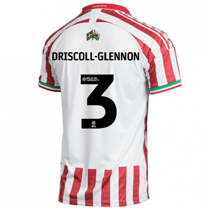 Danxen Kvinnor Anthony Driscoll-Glennon #3 Röd Vit Bortatröja Matchtröjor 2025/26 Tröjor T-Tröja