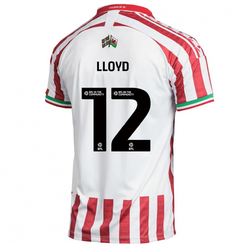 Danxen Kvinnor Tomos Lloyd #12 Röd Vit Bortatröja Matchtröjor 2025/26 Tröjor T-Tröja