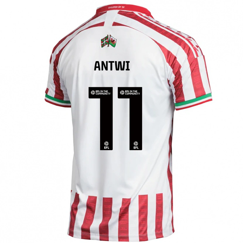 Danxen Kvinnor Cameron Antwi #11 Röd Vit Bortatröja Matchtröjor 2025/26 Tröjor T-Tröja