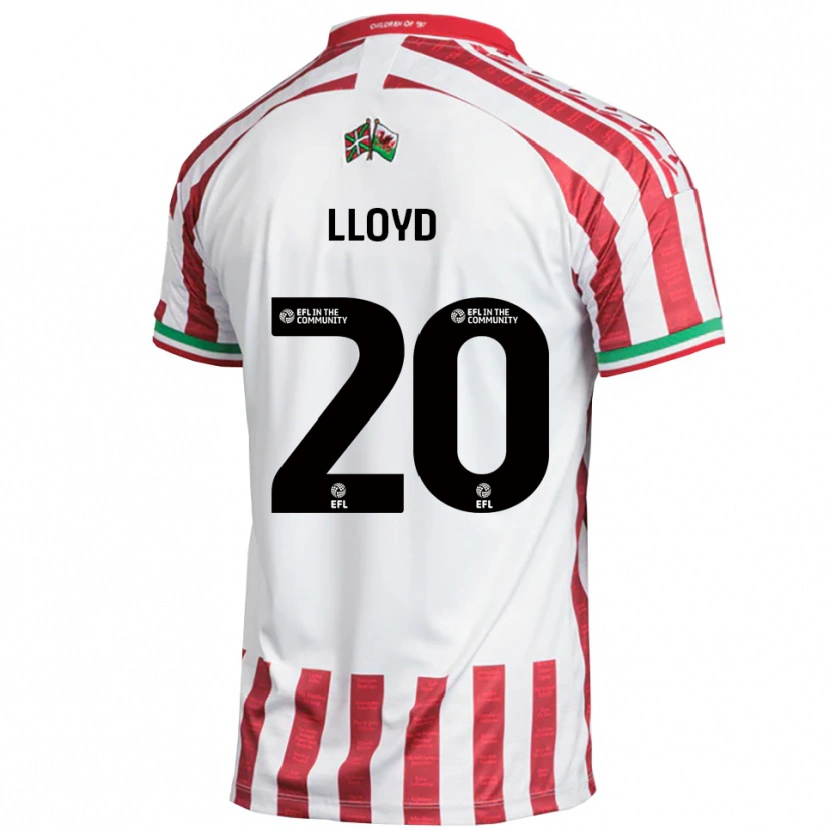 Danxen Kvinnor Ben Lloyd #20 Röd Vit Bortatröja Matchtröjor 2025/26 Tröjor T-Tröja
