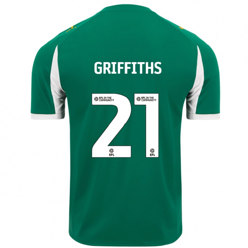 Danxen Kvinnor Harry Griffiths #21 Grön Vit Bortatröja Matchtröjor 2025/26 Tröjor T-Tröja