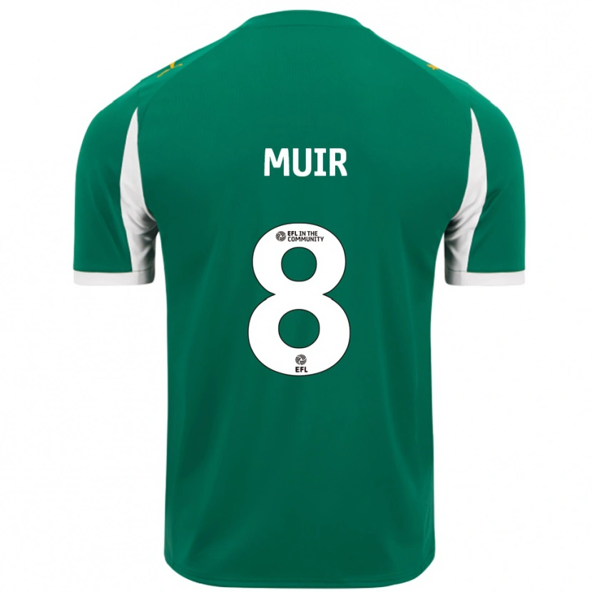 Danxen Kvinnor Kameron Muir #8 Grön Vit Bortatröja Matchtröjor 2025/26 Tröjor T-Tröja