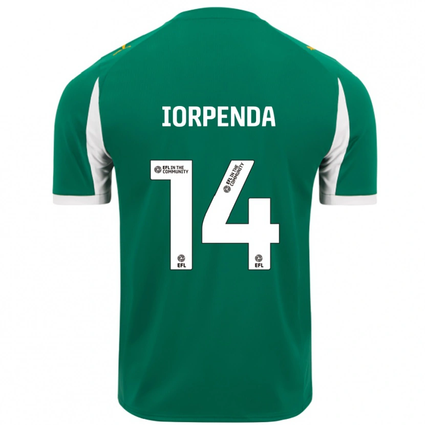 Danxen Kvinnor Tom Iorpenda #14 Grön Vit Bortatröja Matchtröjor 2025/26 Tröjor T-Tröja