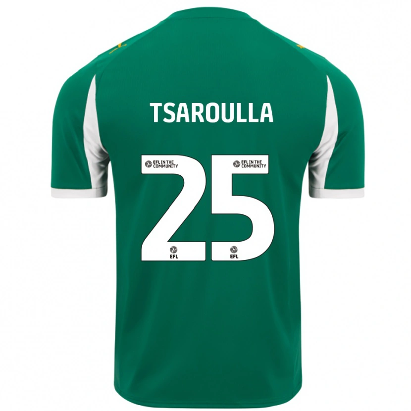 Danxen Kvinnor Nick Tsaroulla #25 Grön Vit Bortatröja Matchtröjor 2025/26 Tröjor T-Tröja