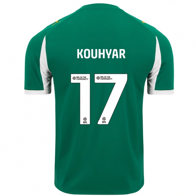 Danxen Kvinnor Maziar Kouhyar #17 Grön Vit Bortatröja Matchtröjor 2025/26 Tröjor T-Tröja