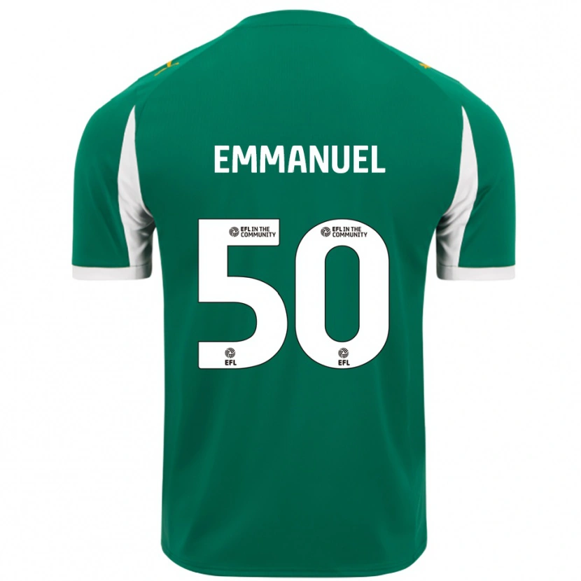 Danxen Kvinnor Daniel Emmanuel #50 Grön Vit Bortatröja Matchtröjor 2025/26 Tröjor T-Tröja